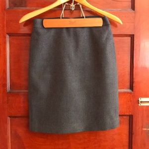 Grey wool J. Crew pencil skirt